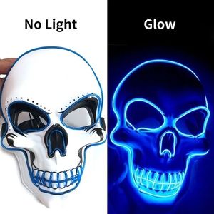Masks Skull Skeleton Light Up Full Face
Mask LED Halloween Horror Face Mask